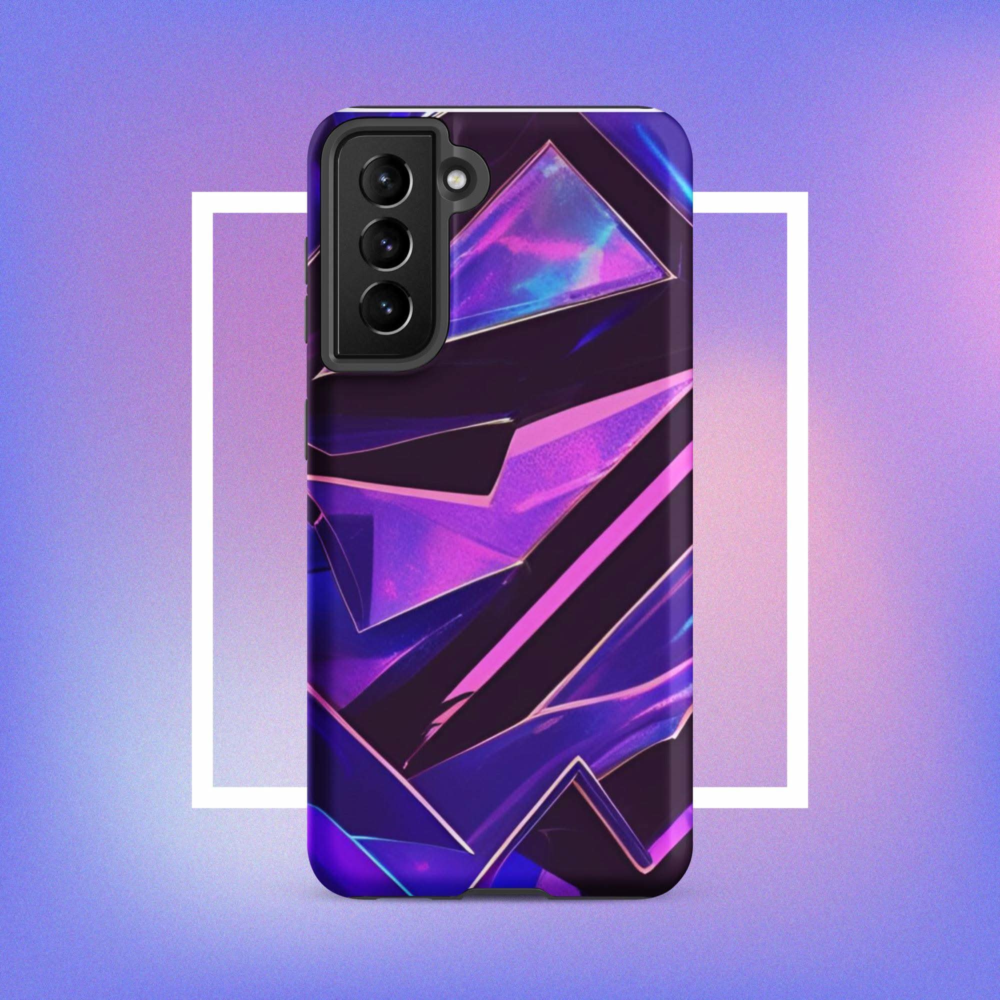 Samsung Galaxy Tough Case - Modern purple design protective phone case