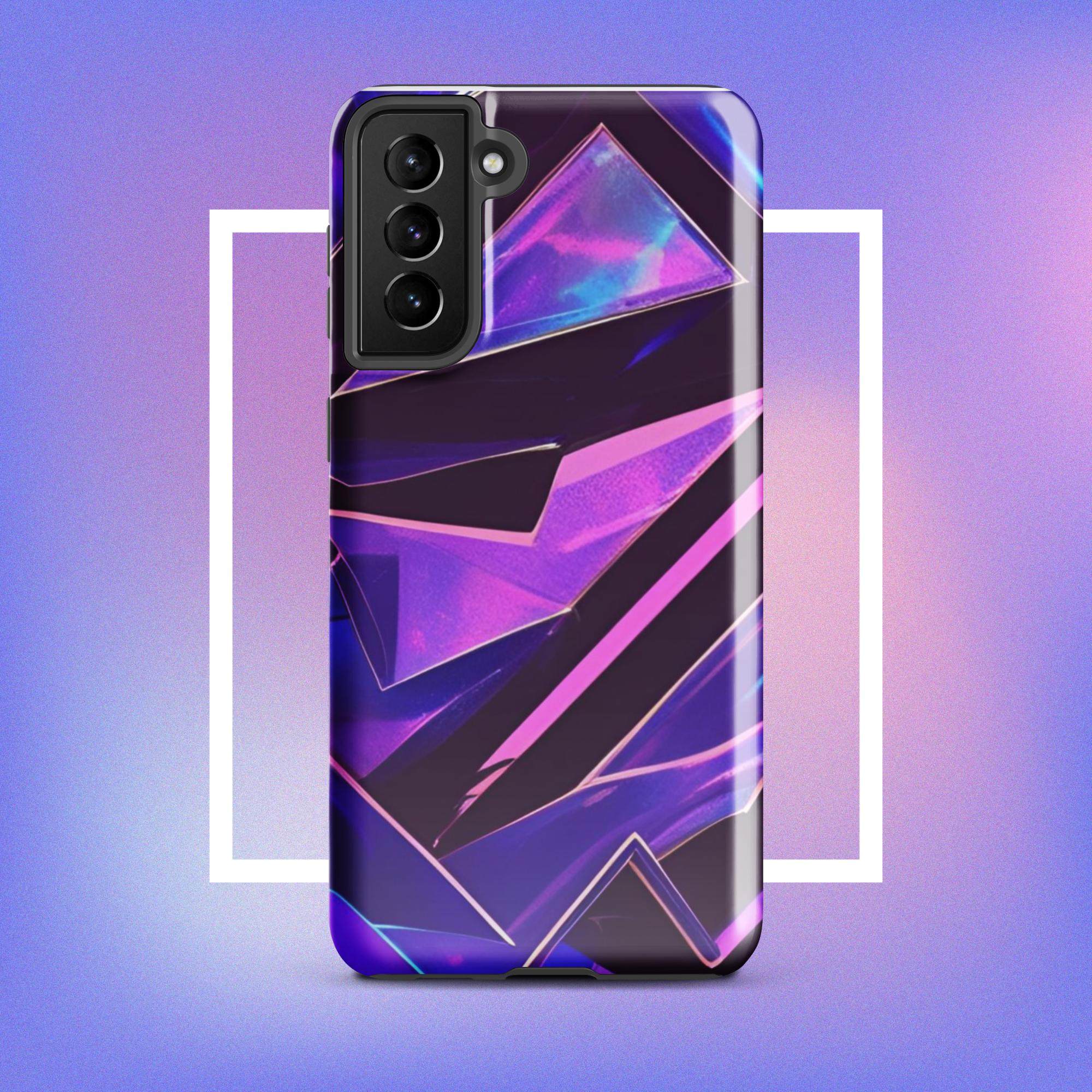 Samsung Galaxy Tough Case - Modern purple design protective phone case