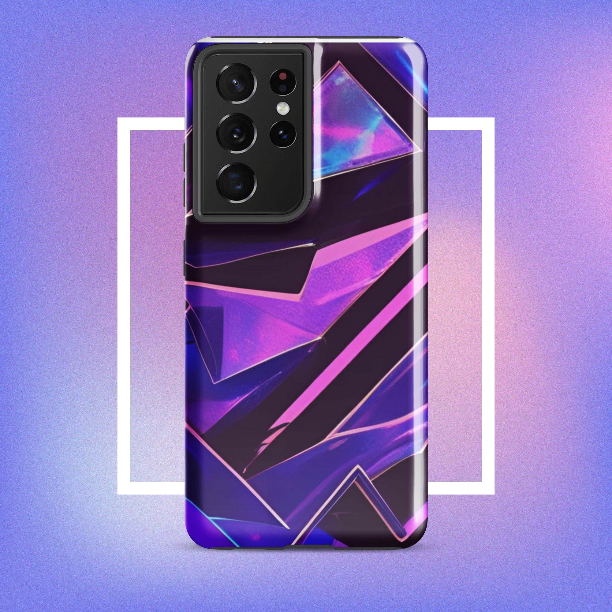 Samsung Galaxy Tough Case - Modern purple design protective phone case