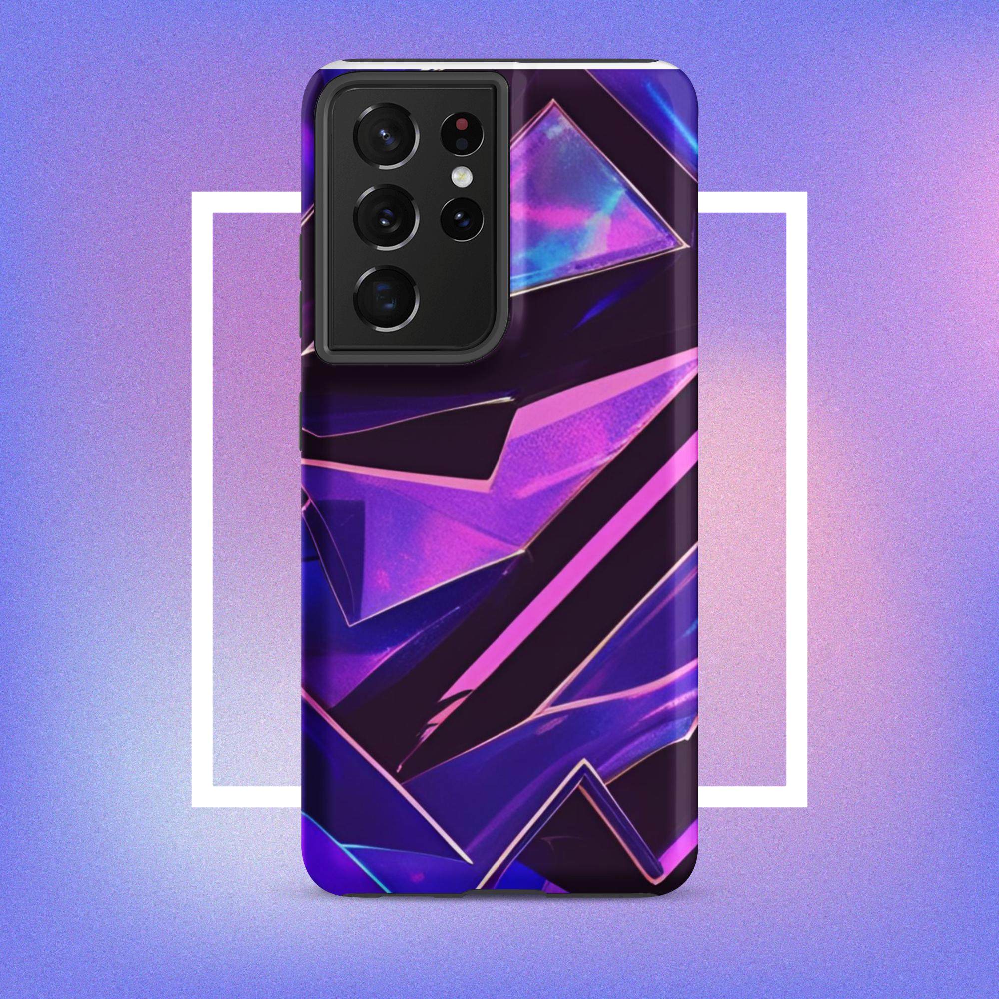 Samsung Galaxy Tough Case - Modern purple design protective phone case