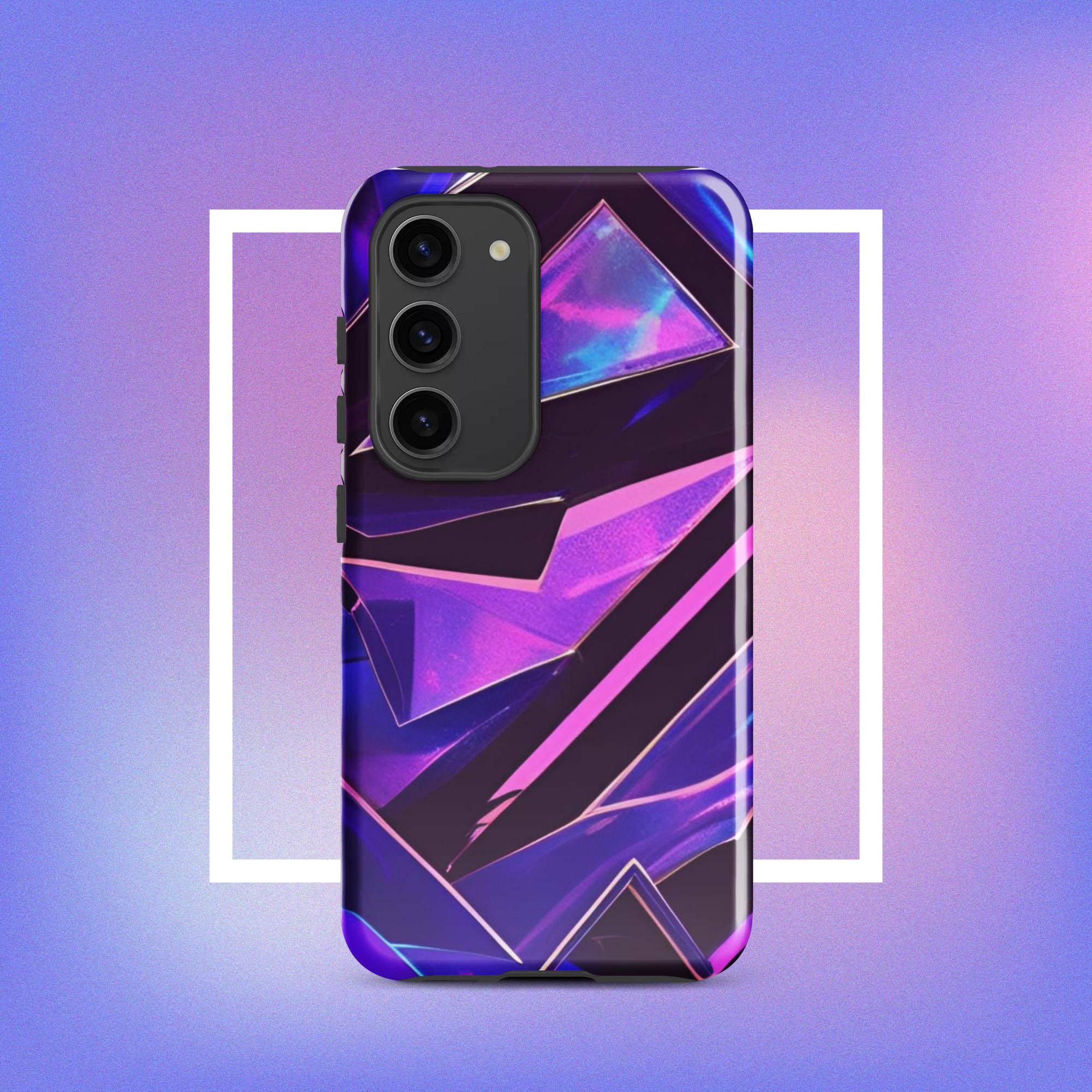 Samsung Galaxy Tough Case - Modern purple design protective phone case