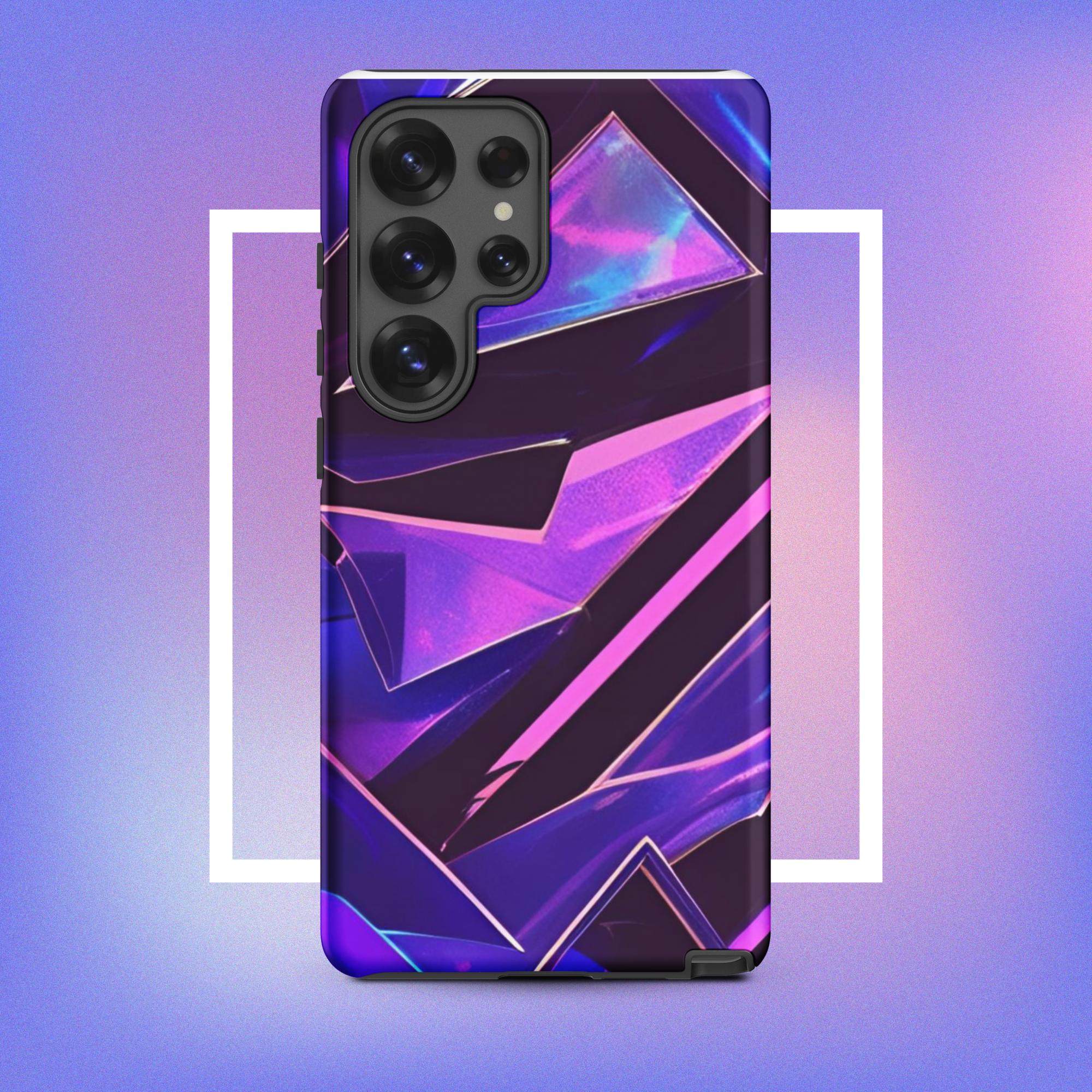 Samsung Galaxy Tough Case - Modern purple design protective phone case