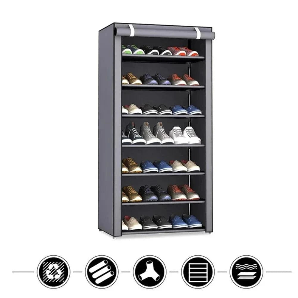 Organizer Multilayer Shoe Rack Space Saving Dustproof Shelf Organizer - TeninoVentures