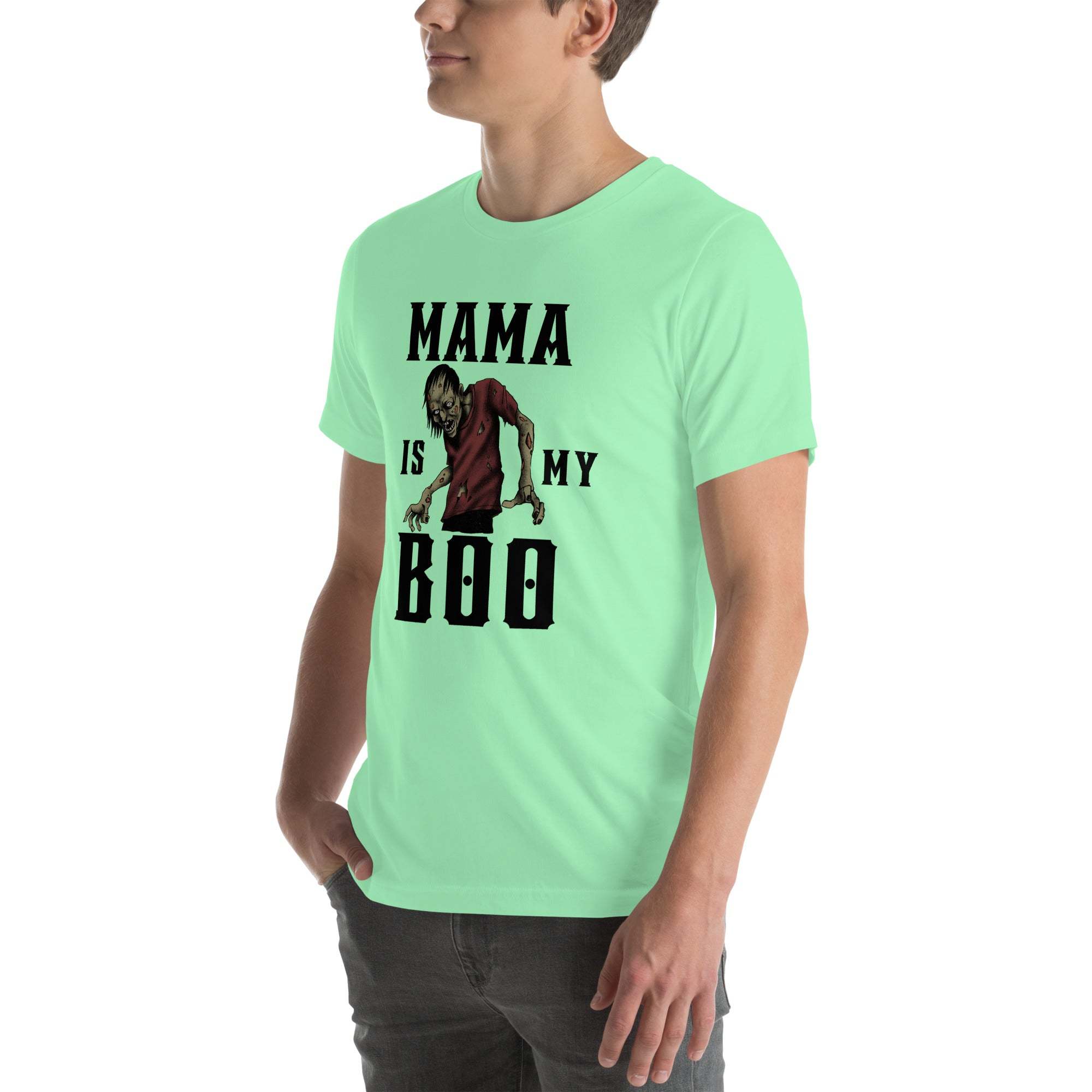 Mama Is My Boo T-Shirt – Funny Halloween Zombie Tee for Spooky Moms