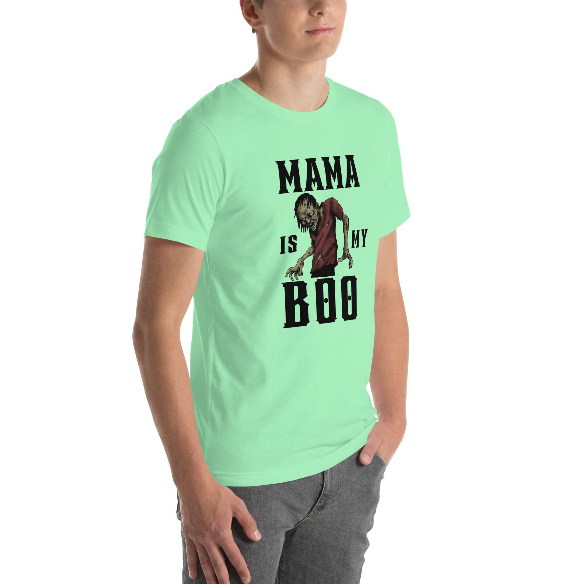 Mama Is My Boo T-Shirt – Funny Halloween Zombie Tee for Spooky Moms