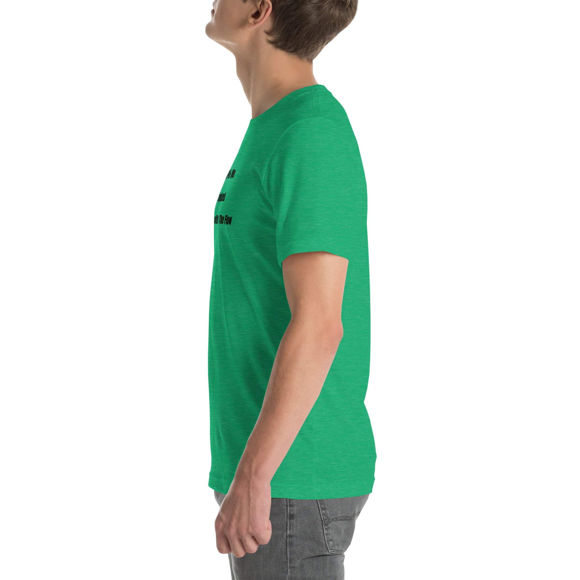 Funny Wrinkled T-shirt with humorous old person humor quote, unisex soft cotton tee in green for casual wear and gifts