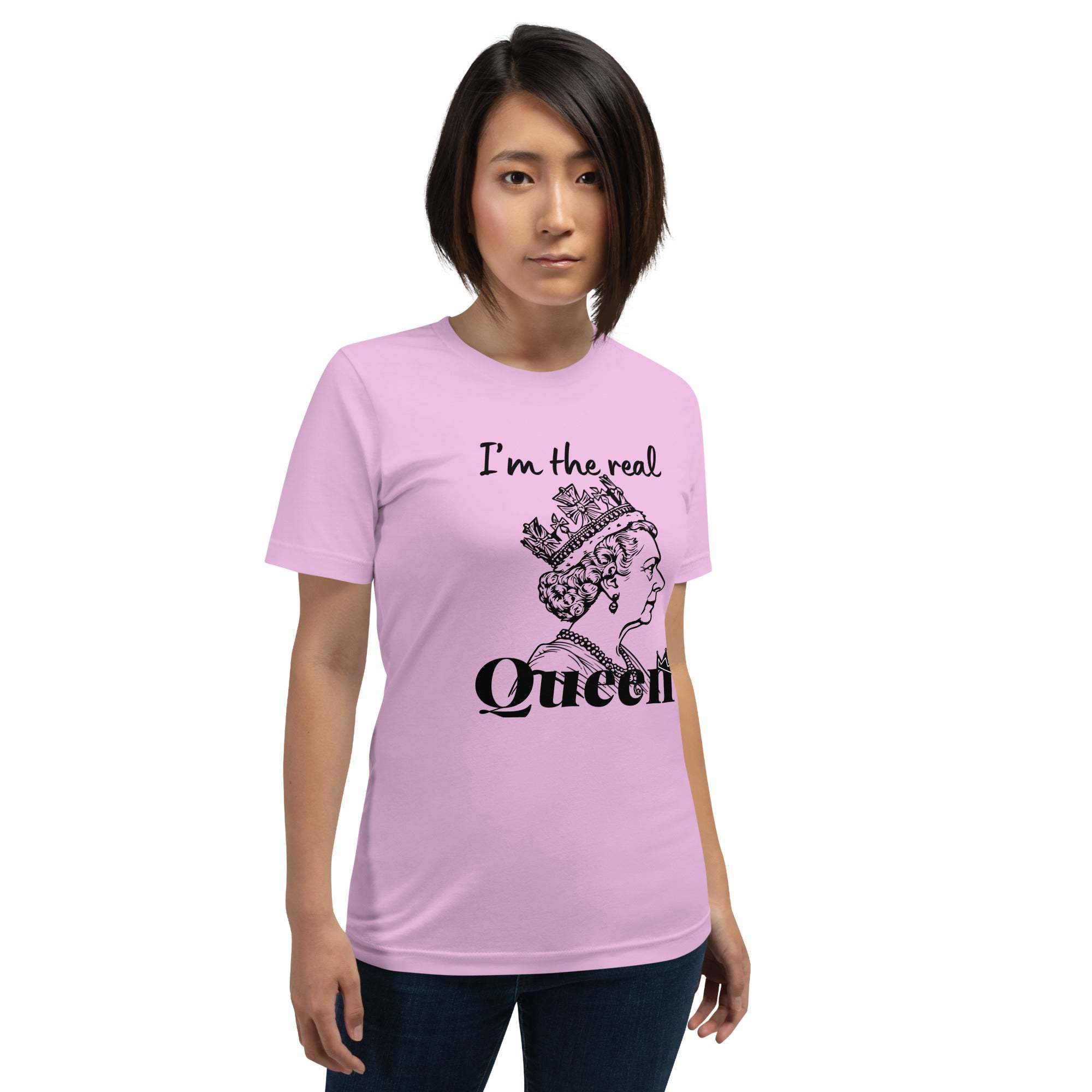Real Queen T-Shirt - Bold Royal Graphic Tee for Feminine Empowerment