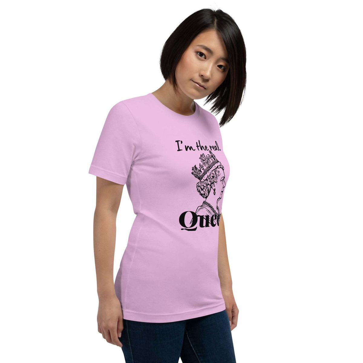 Real Queen T-Shirt - Bold Royal Graphic Tee for Feminine Empowerment