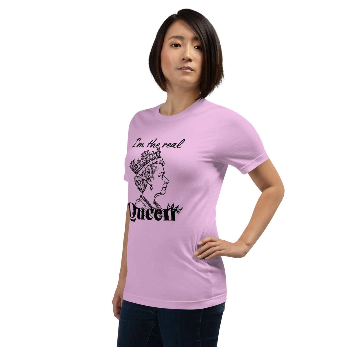 Real Queen T-Shirt - Bold Royal Graphic Tee for Feminine Empowerment