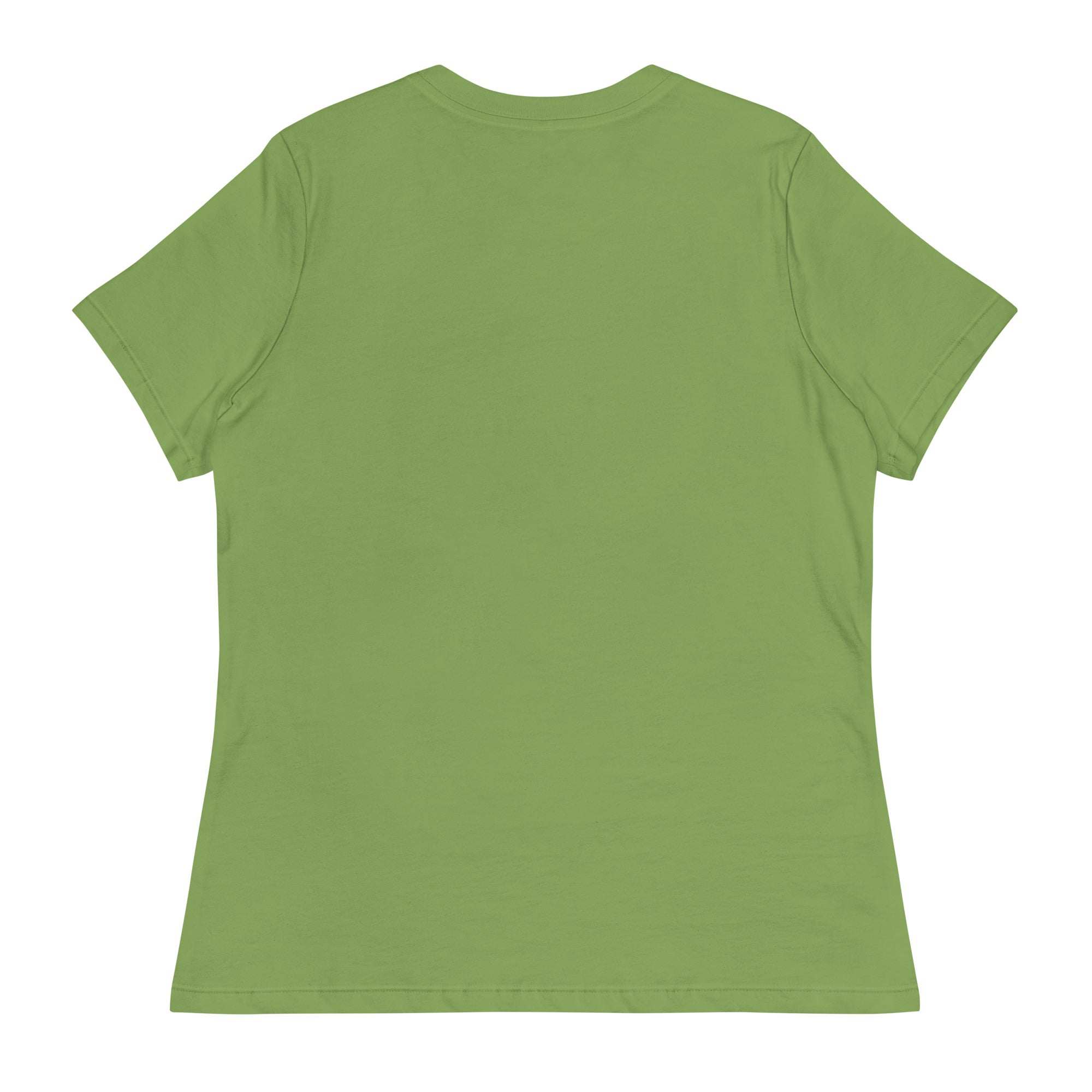 Back view of green Inspirational T-Shirt for Women made from soft breathable cotton