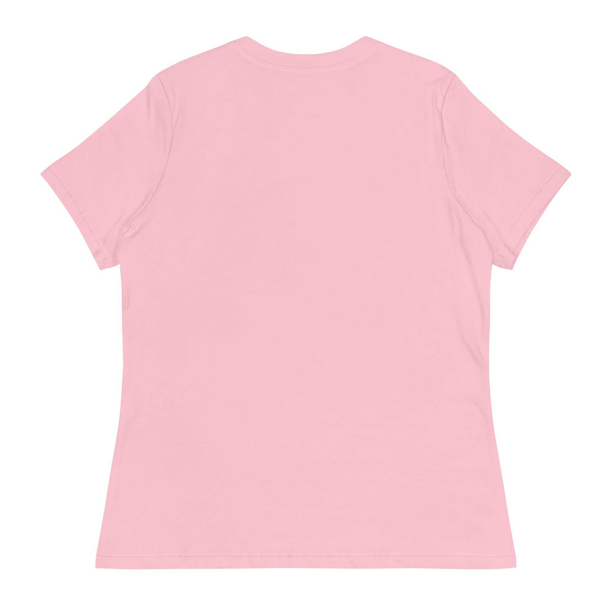 Back view of a soft pink unisex Blessings T-Shirt made from breathable cotton with a comfortable fit