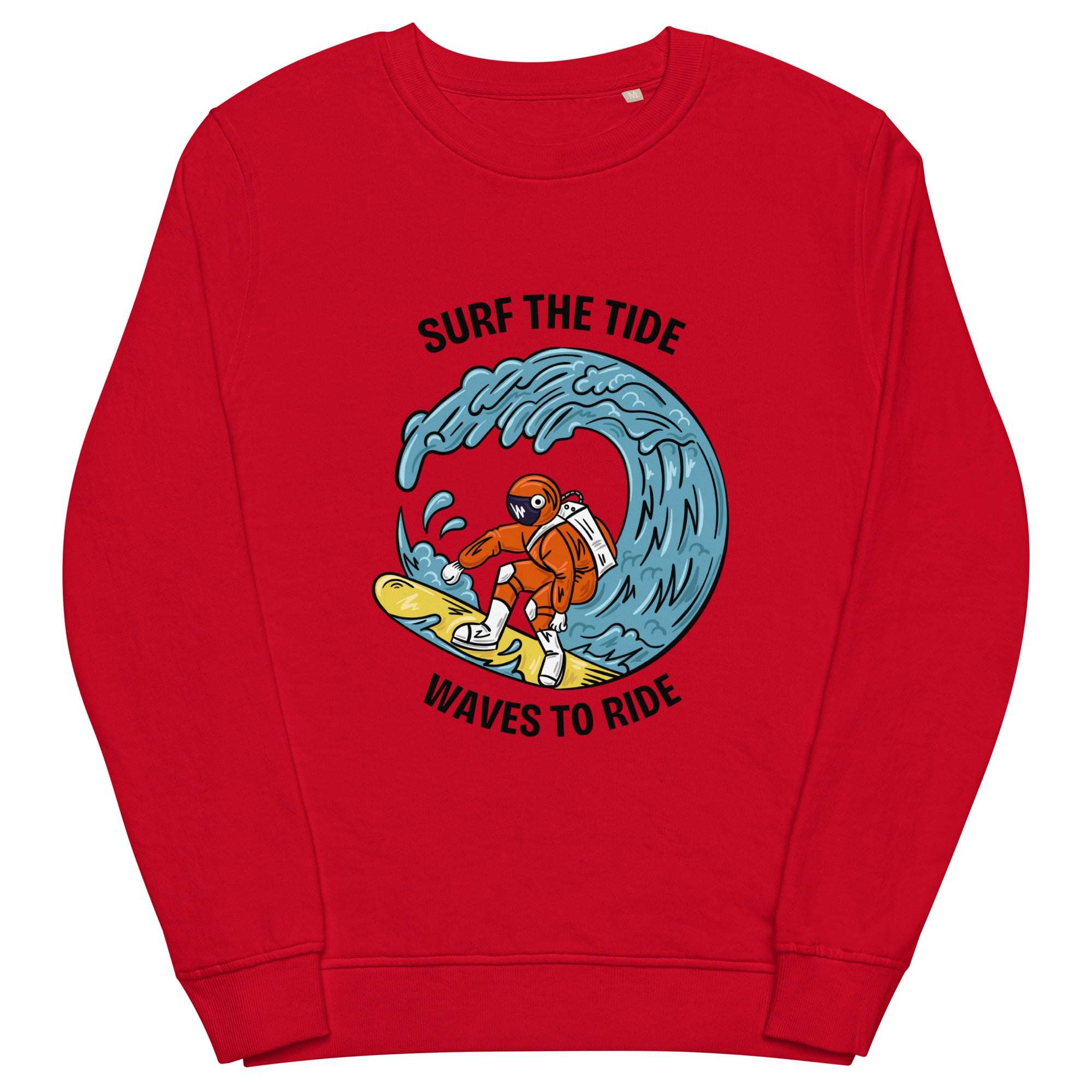 Surfing Sweatshirt - Retro-Style Ocean Wave Design for Beach Lovers