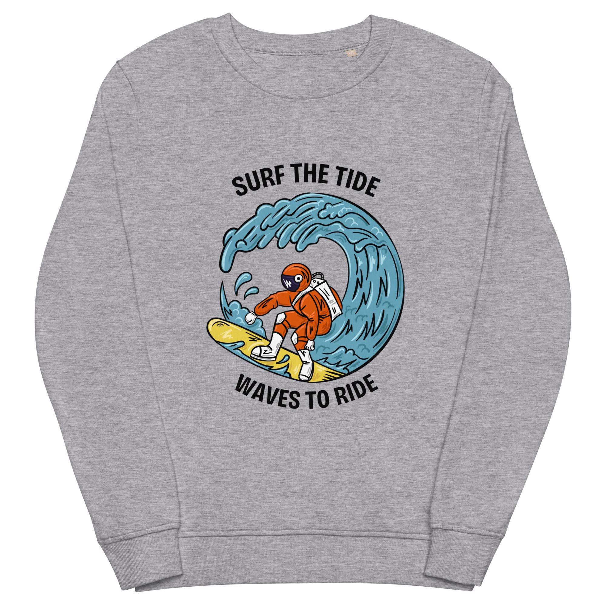 Surfing Sweatshirt - Retro-Style Ocean Wave Design for Beach Lovers