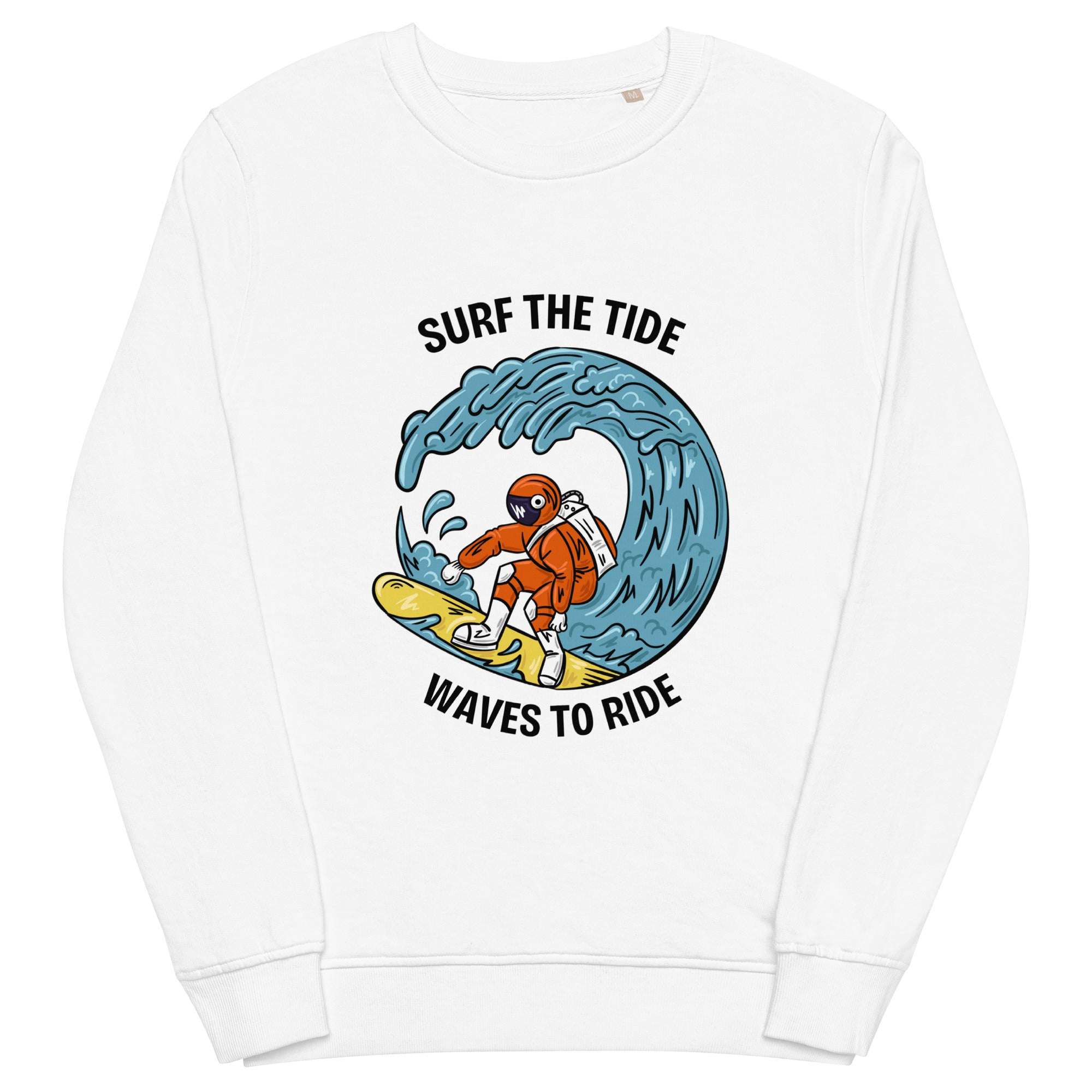 Surfing Sweatshirt - Retro-Style Ocean Wave Design for Beach Lovers