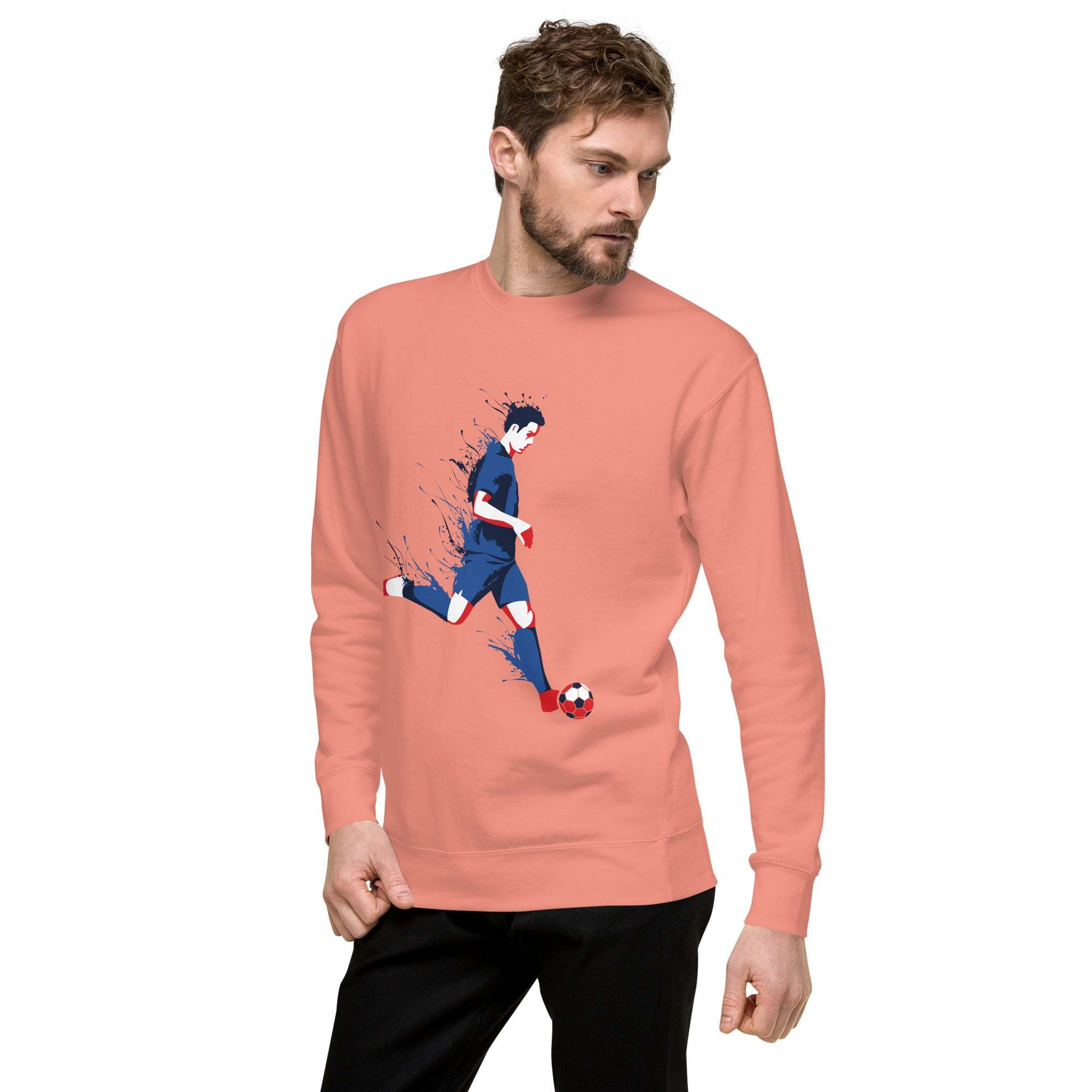 Soccer Player Sweatshirt - Stylish tee, Football Fan Apparel for All