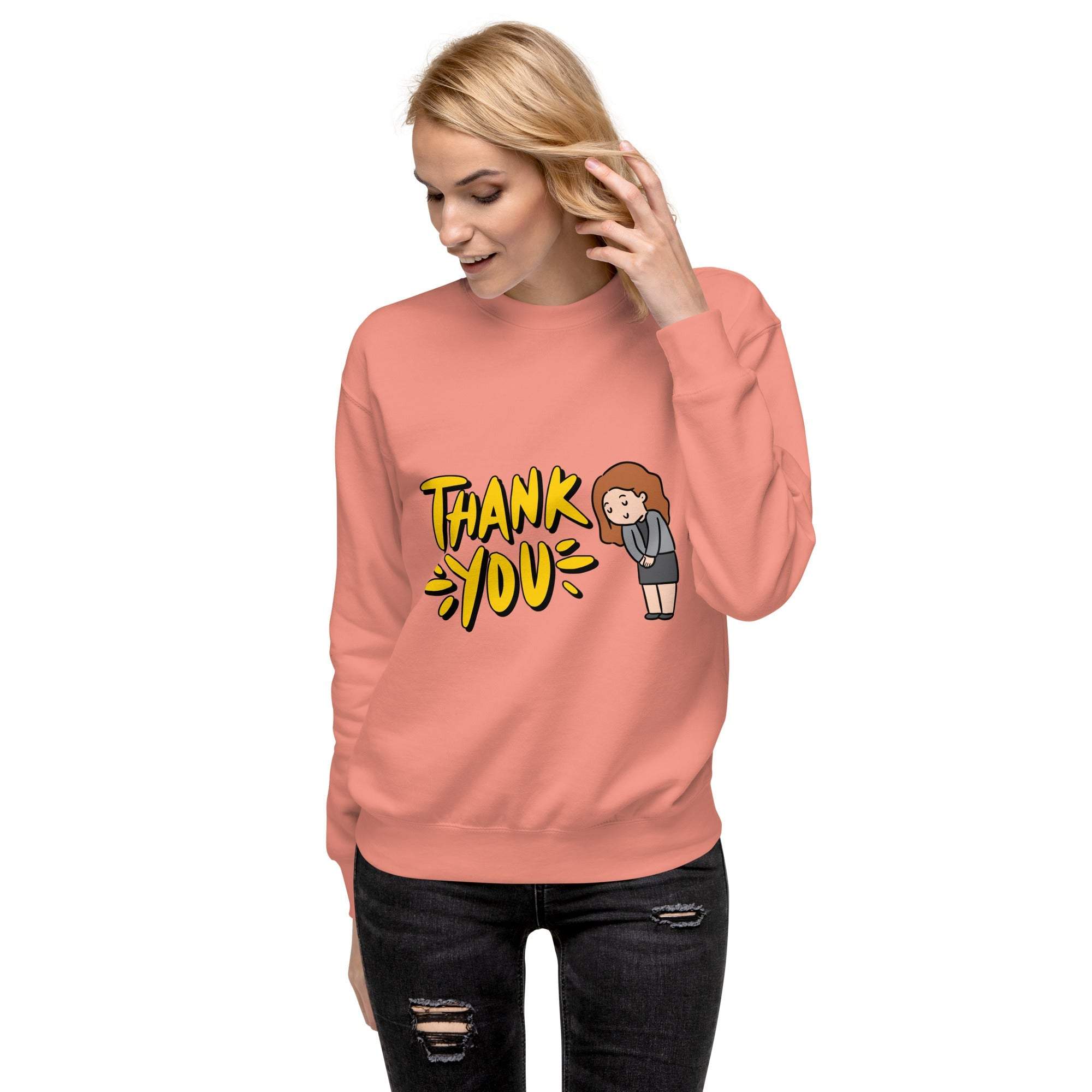 Thank You Sweatshirt - Express Gratitude in Style & Comfortable Shirt