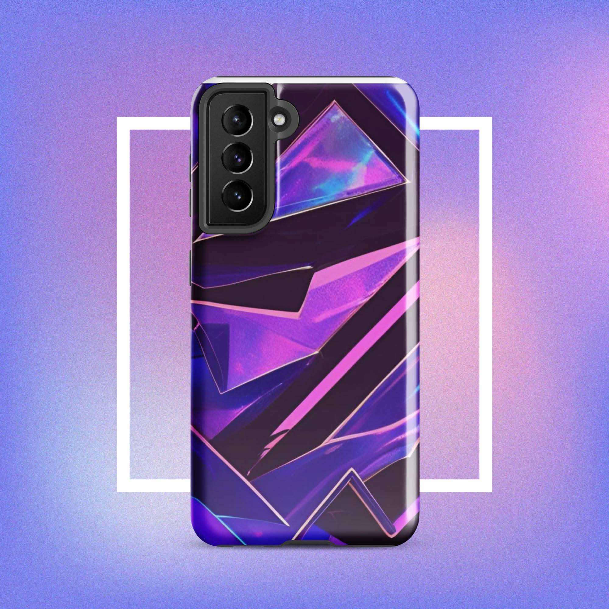 Samsung Galaxy Tough Case - Modern purple design protective phone case