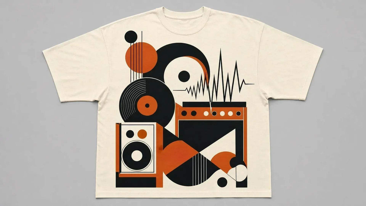 Music-Inspired T-Shirt Design: Typography and Graphics