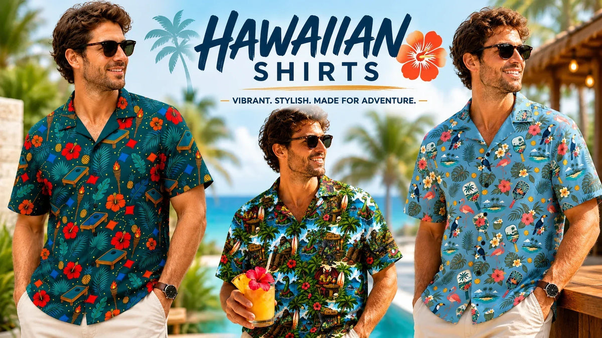 Funny Hawaiian Shirts: Pickleball, Bigfoot & Cornhole Prints