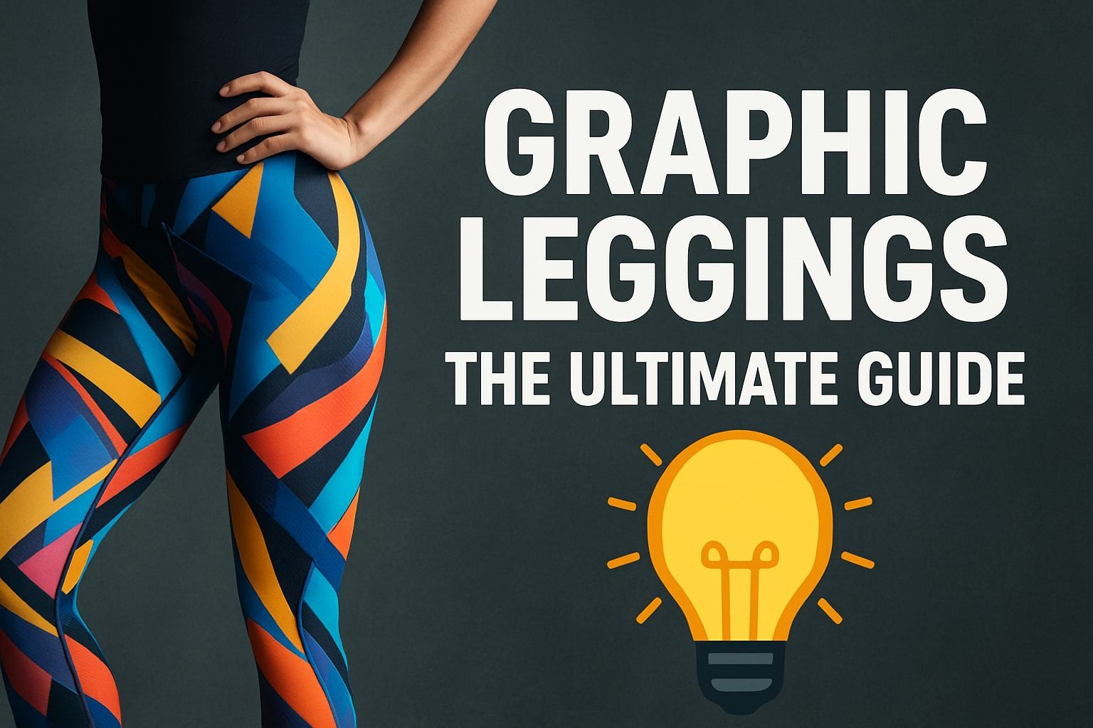 High-quality realistic photograph featuring diverse models showcasing 2026 graphic leggings trends with bold prints and innovative designs.