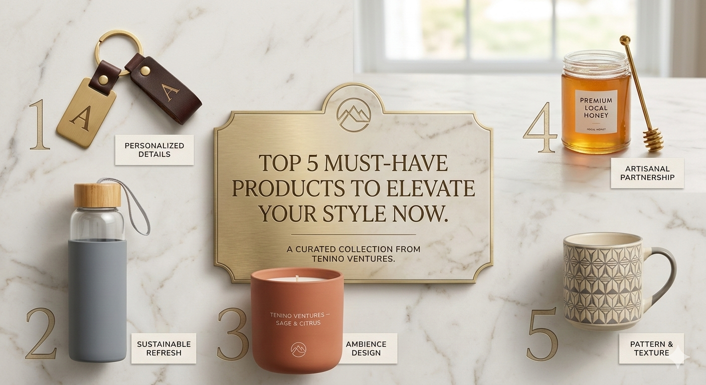 Top 5 gift ideas from TeninoVentures including mugs, clothing, and accessories for unique style in 2025