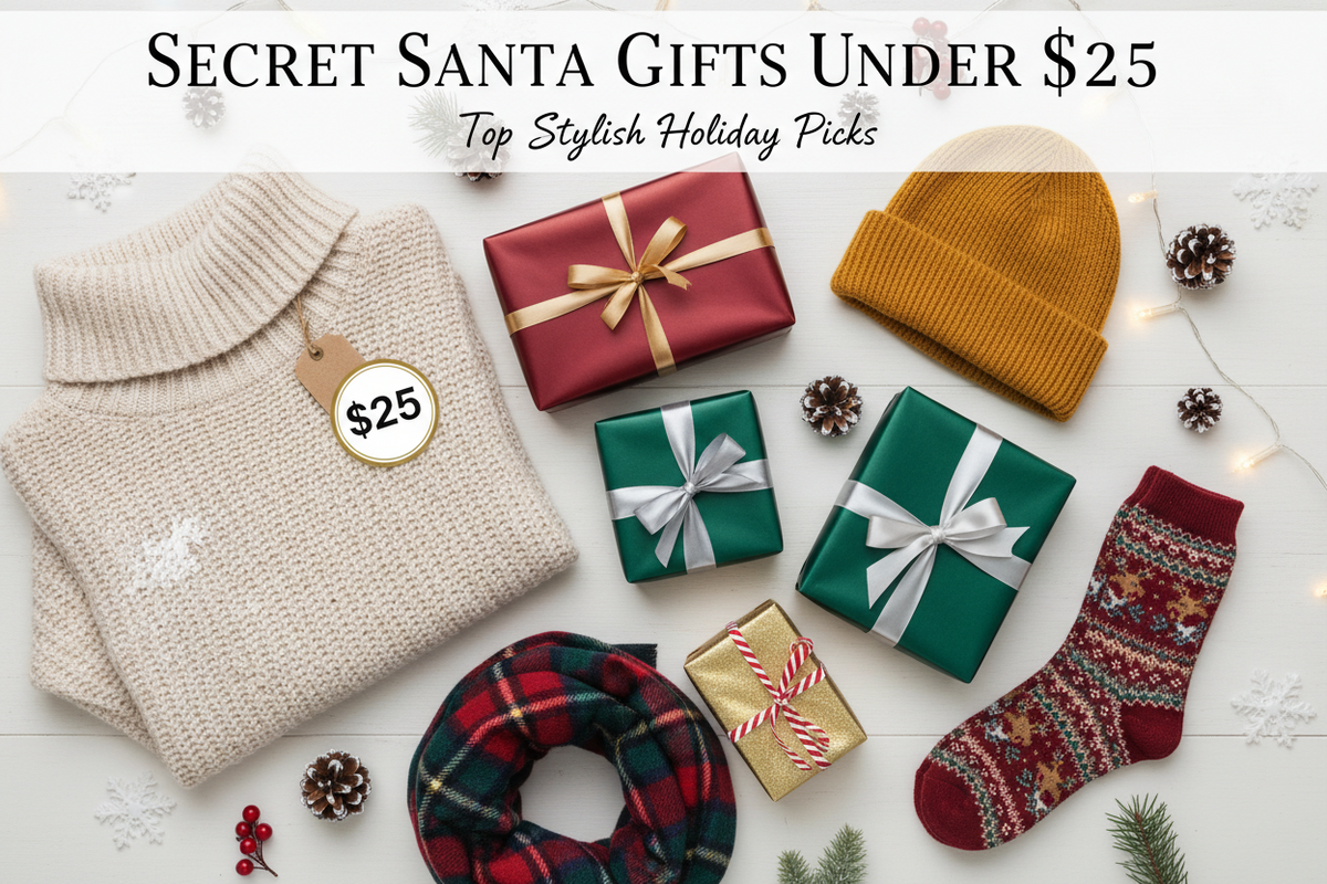 Secret Santa Gifts Under $25 Apparel 2025 | Top Stylish Holiday Picks