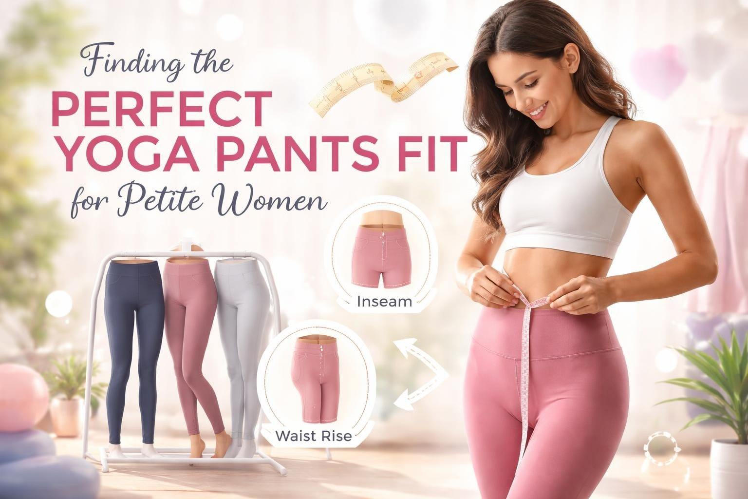 Inseam measurement guide for yoga pants fitting short women with petite proportions