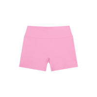 Women’s high rise nylon spandex yoga shorts with bodycon fit for workouts and casual wear