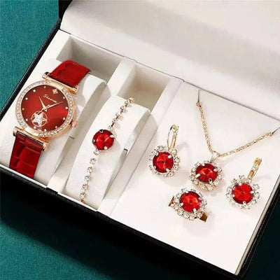 Fashion Watch Gift - Stylish Quartz Watch with Necklace & Bracelet