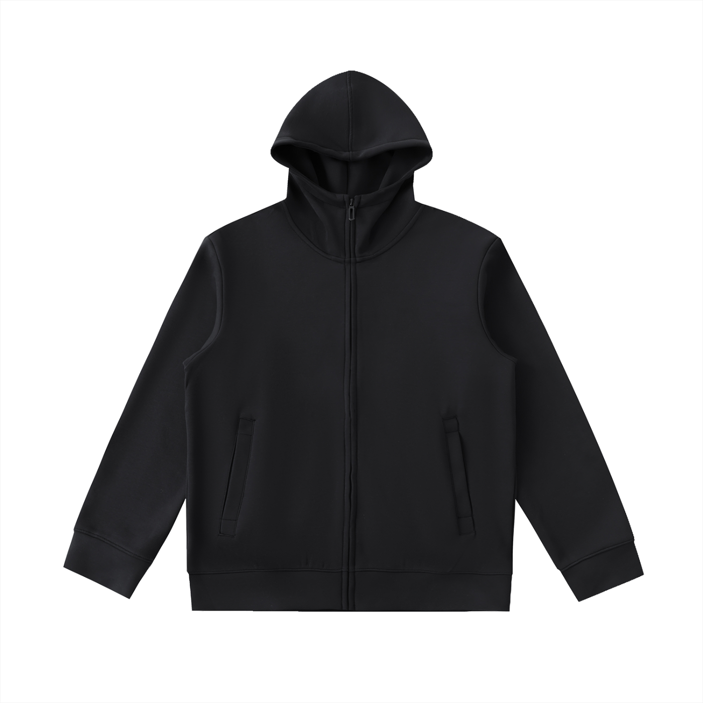 Heavyweight High Neck Zip-Up Hoodie