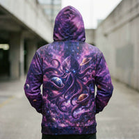 Cosmic Kraken All Over Print Hoodie - Unisex AOP Cotton Sweatshirt