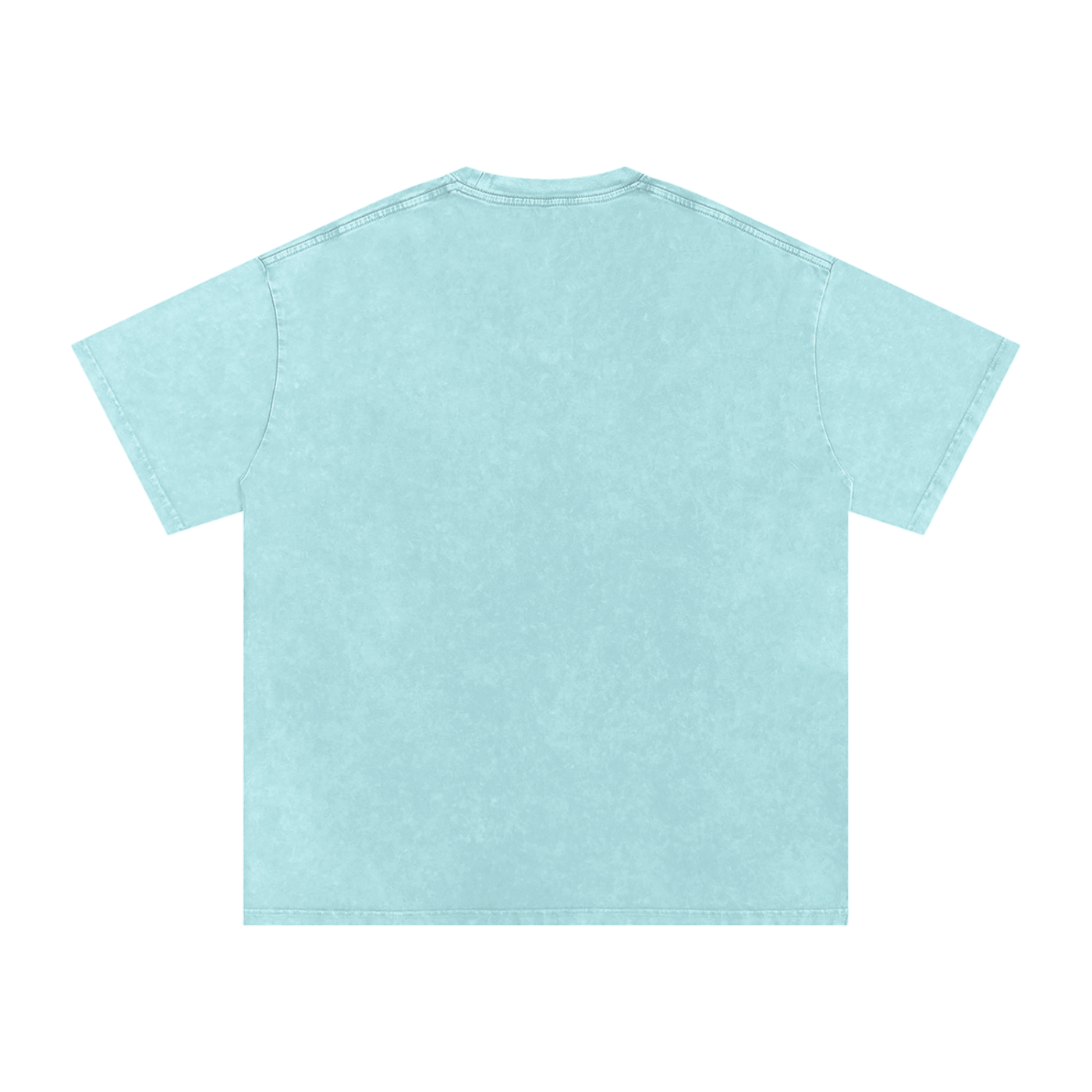 Snow washed oversized cotton t-shirt in light blue by ODMPOD, featuring a relaxed fit and short sleeves.
