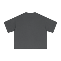 Essential Sorona Boxy T-Shirt unisex gray cotton blend casual short sleeve tee back view