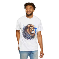 Lion of Judah T-Shirt with bold Jewish pride graphic on soft garment-dyed cotton tee