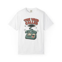Vintage Telephone T-Shirt with rotary phone graphic and smoky line on soft garment-dyed fabric