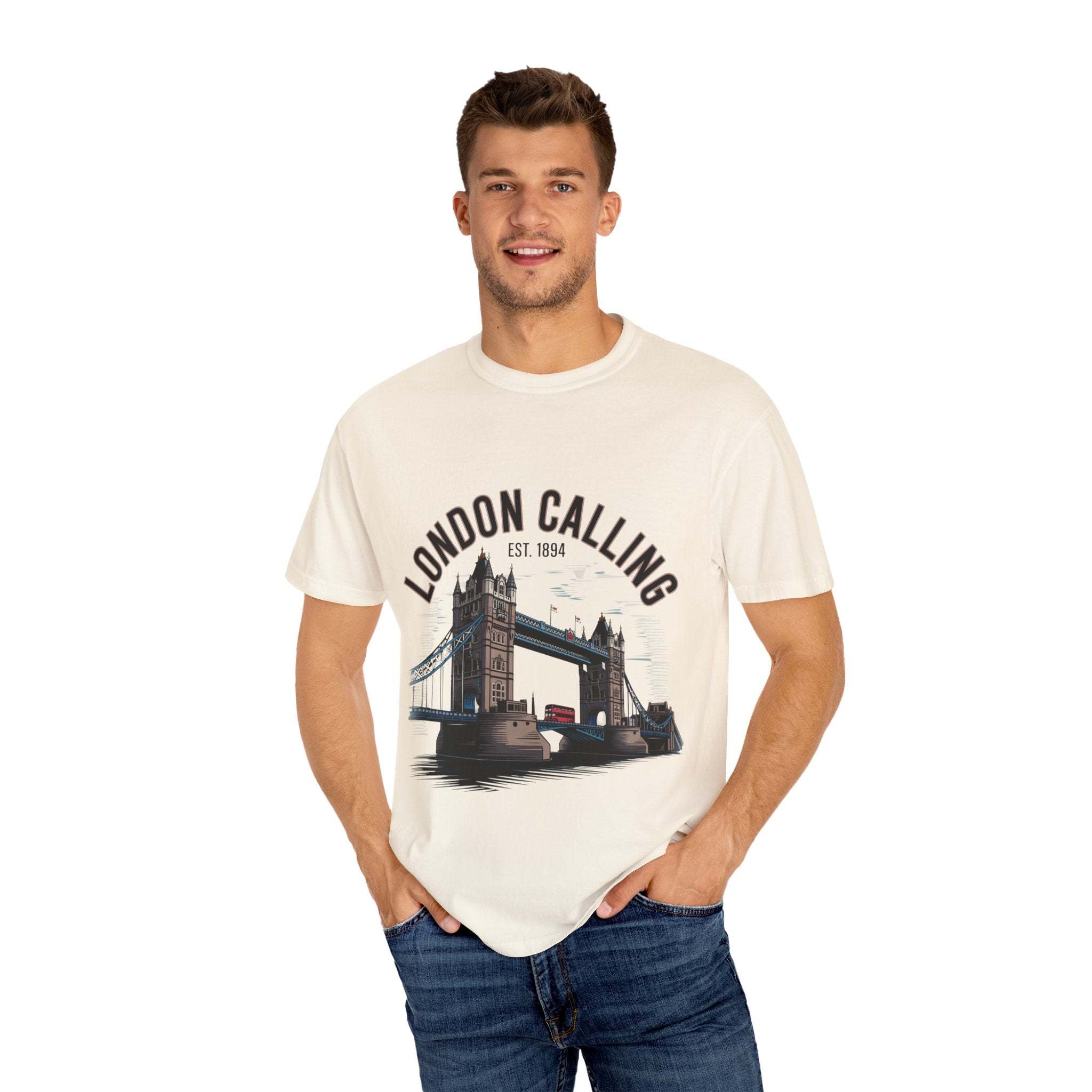 London Calling Travel T-Shirt - Unisex Garment-Dyed