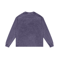 Acid Wash Oversized Long Sleeve Unisex Cotton T-Shirt