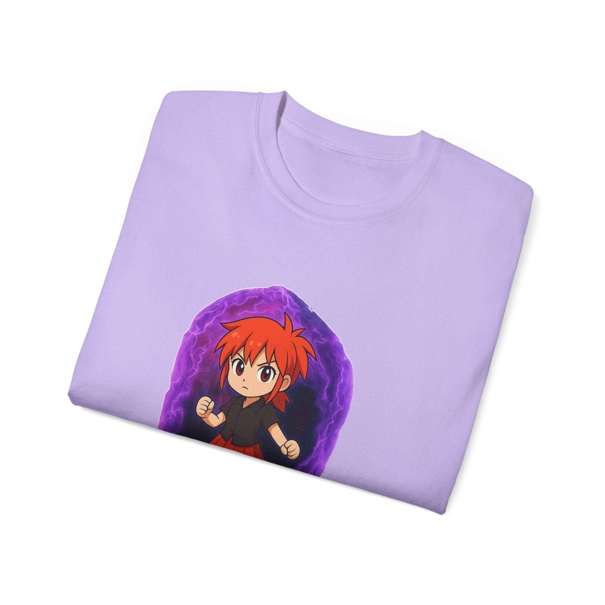 Anime Purple Power Girl Unisex T-shirt