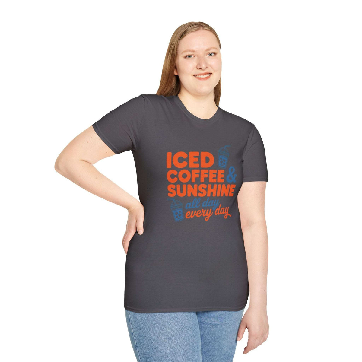 Iced Coffee & Sunshine T-Shirt | Casual Summer Graphic Tee
