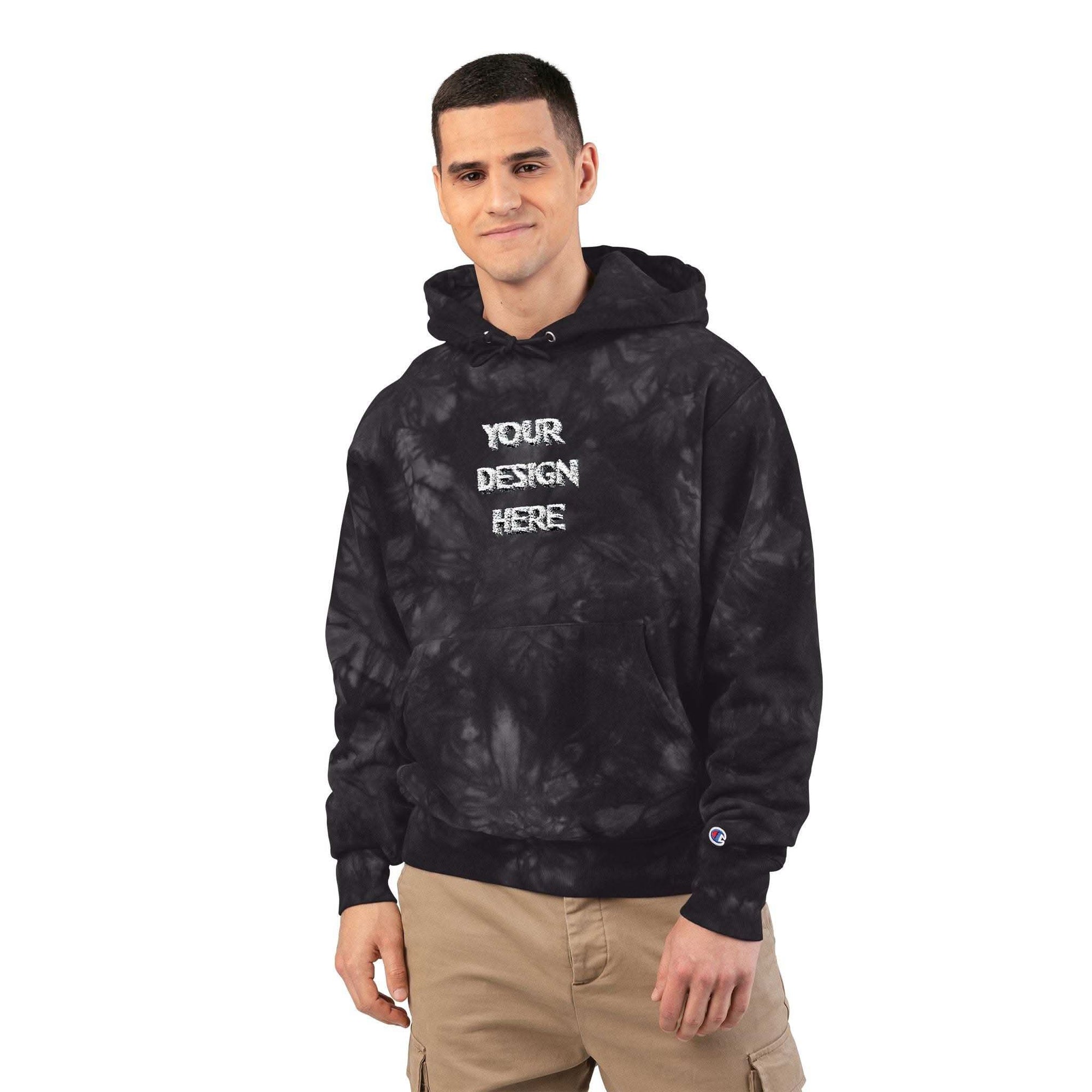 Embroidered Tie-Dye Hoodie
