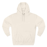 Black fleece hoodie with Festive But Feral design, ideal for holiday casual wear by Printify