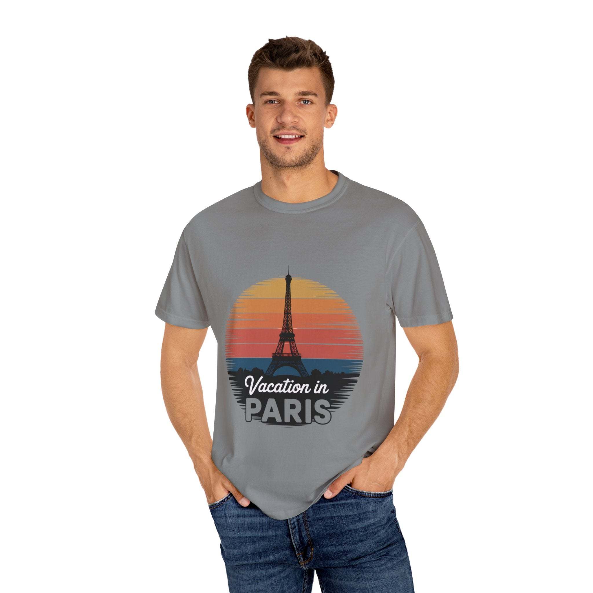 Garment-Dyed T-shirt Vacation in Paris Travel