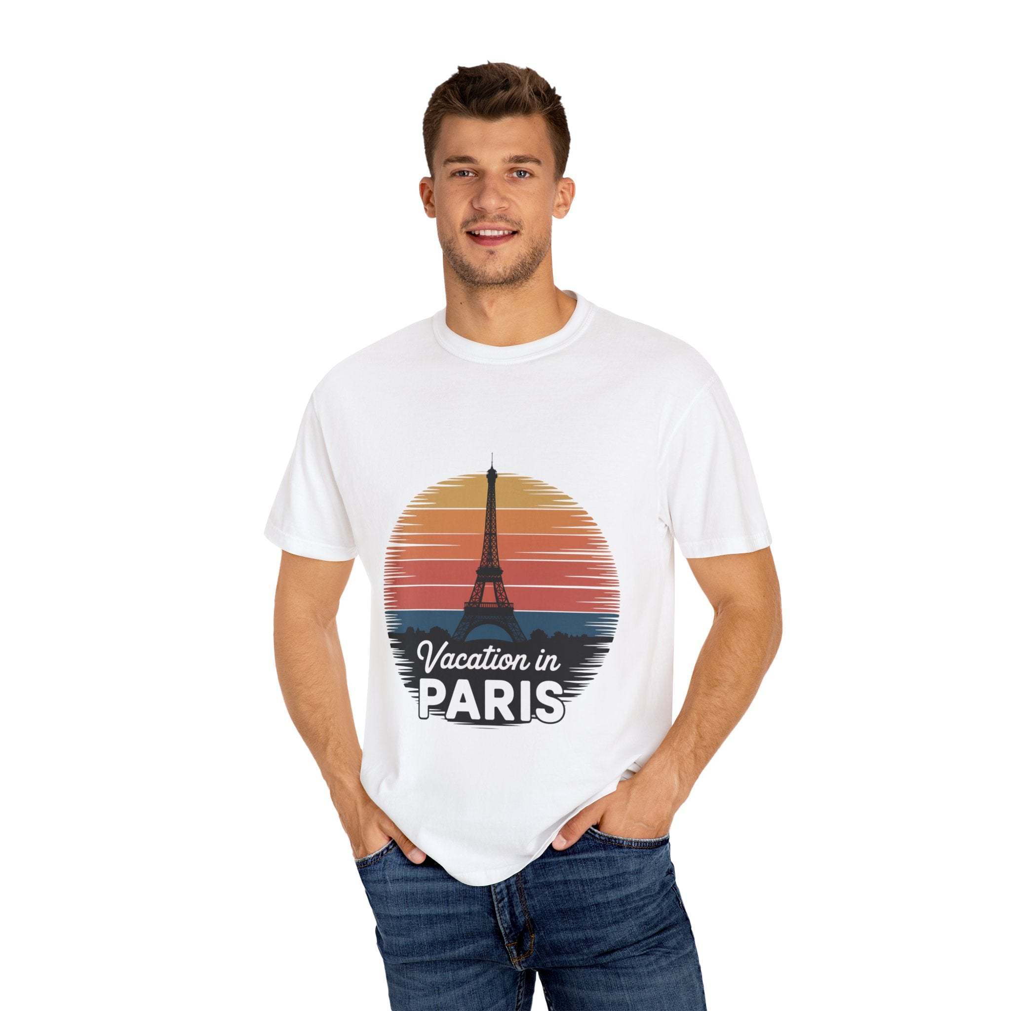 Garment-Dyed T-shirt Vacation in Paris Travel
