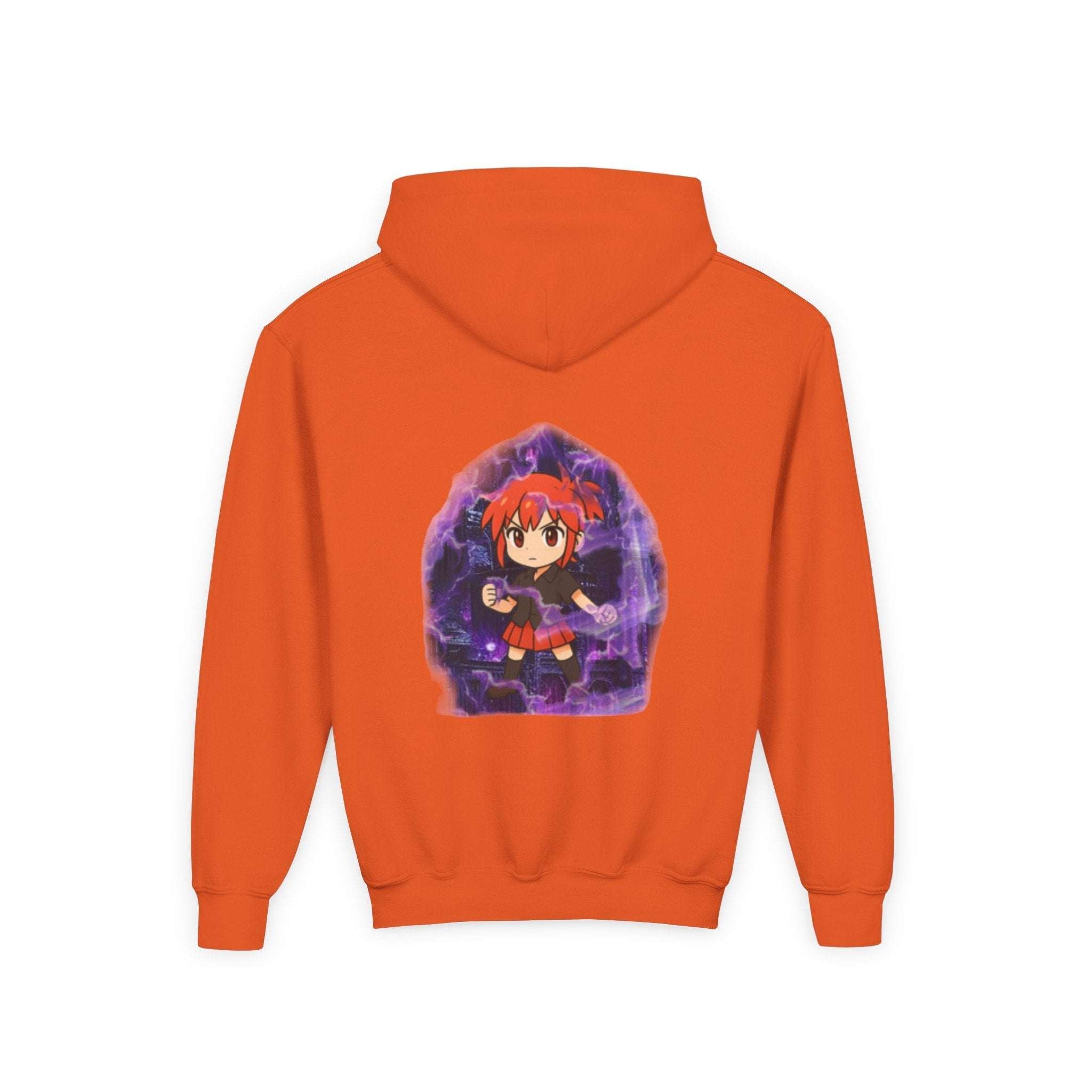 Anime Purple Power Girl Youth Hoodie Sweatshirt