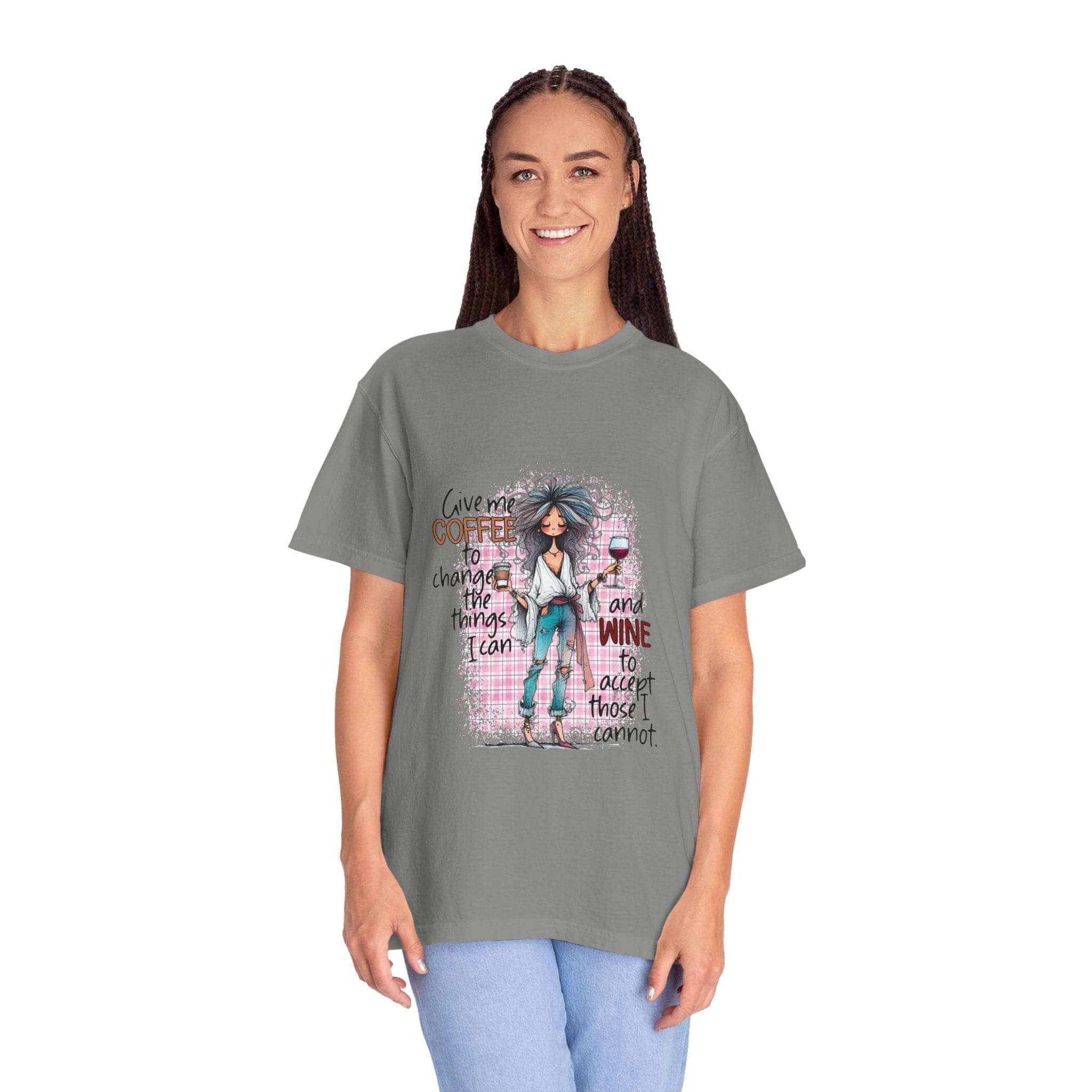 Coffee & Wine Unisex T-Shirt - Inspirational Quote Design