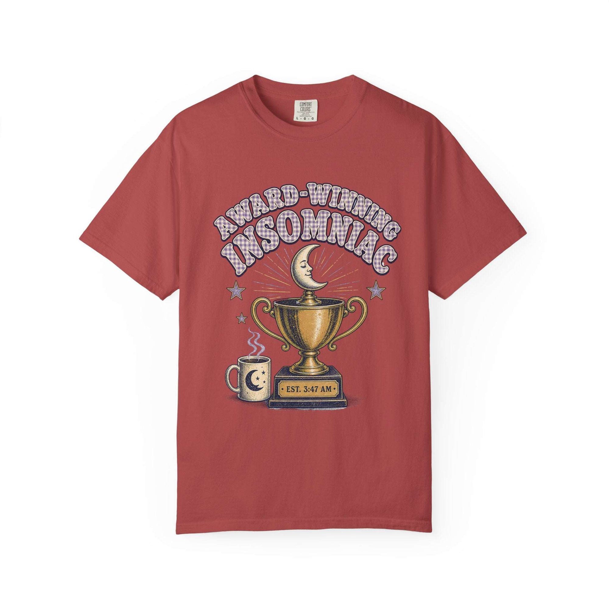 Award-Winning Insomniac T-Shirt – Funny Night Owl Coffee Tee