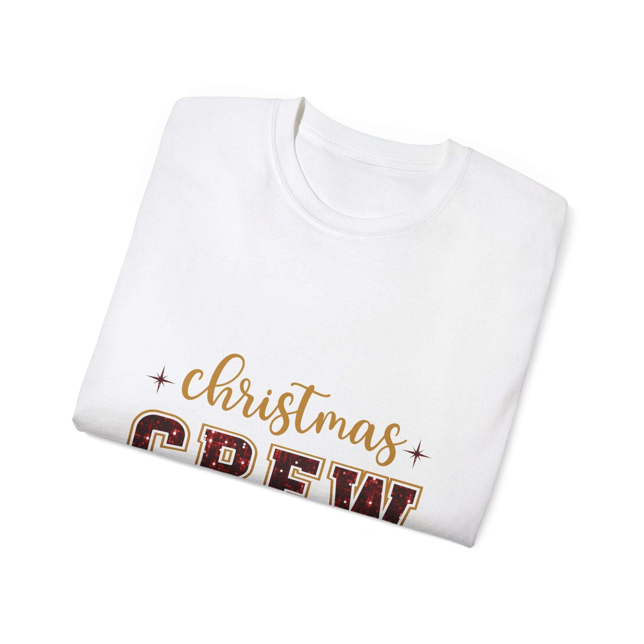 Christmas Crew Faux Glitter Tee