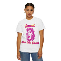 Sweet But Not Yours Bratcore Design T-Shirt with relaxed fit and edgy graphic print