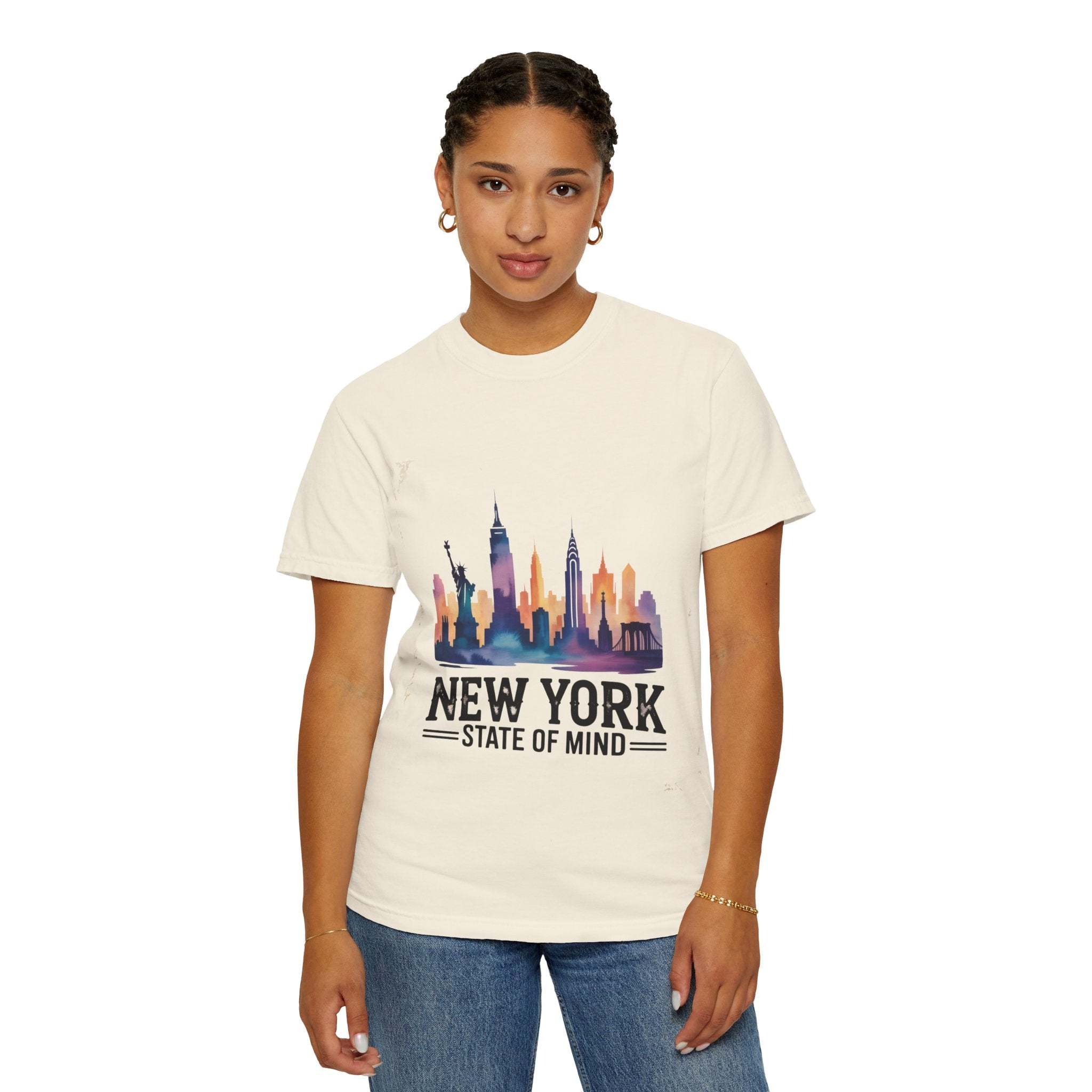 Garment-Dyed T-shirt - New York State of Mind Design