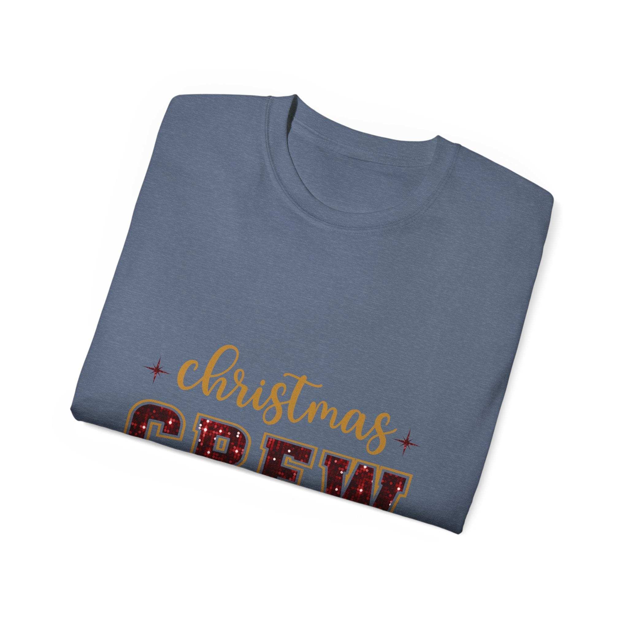 Christmas Crew Faux Glitter Tee